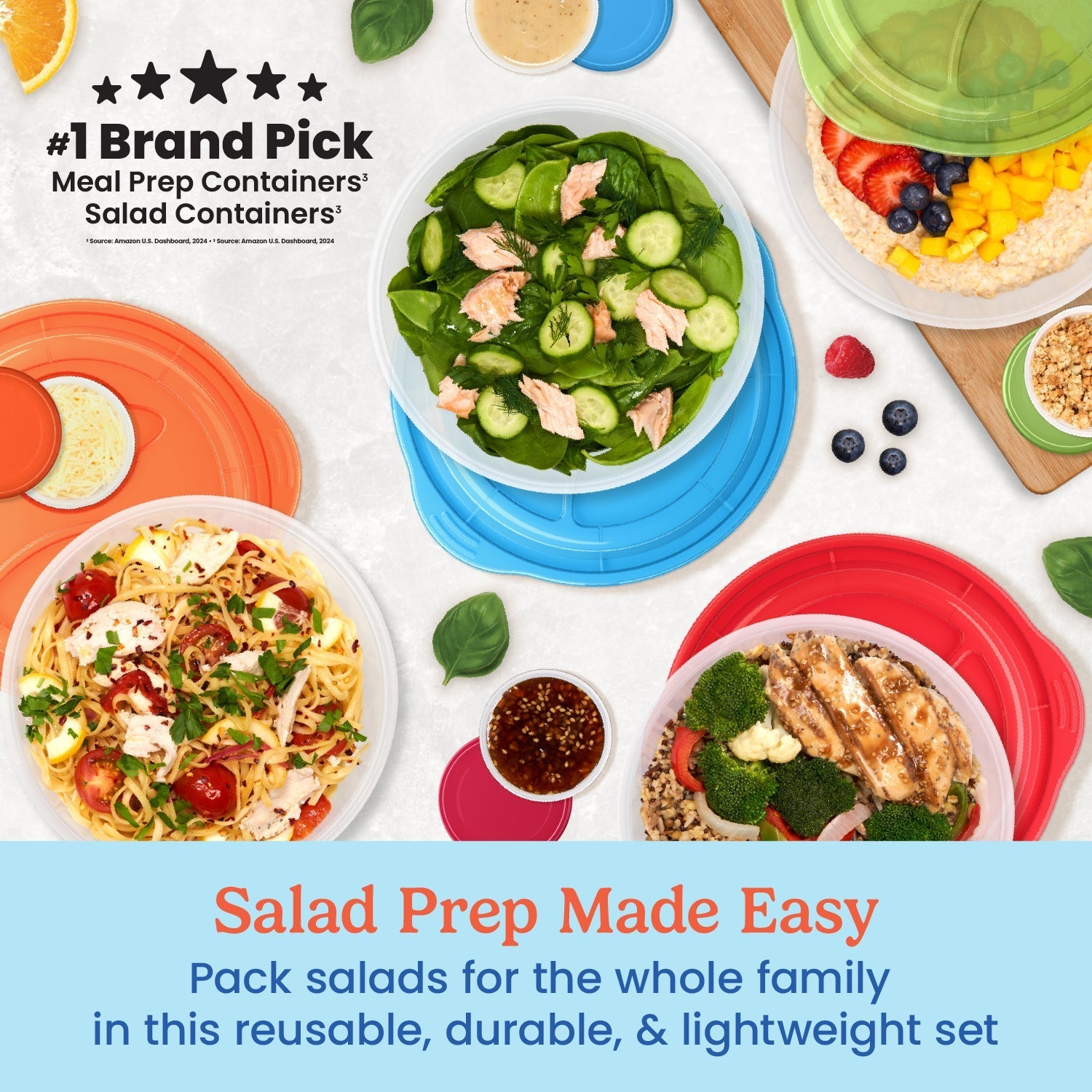 Bentgo Easyboxes Salad-to-Go Containers 8-Piece Set